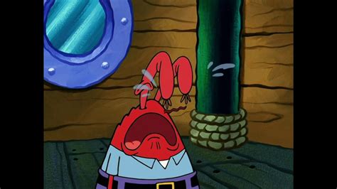 spongebob mr krabs crying.